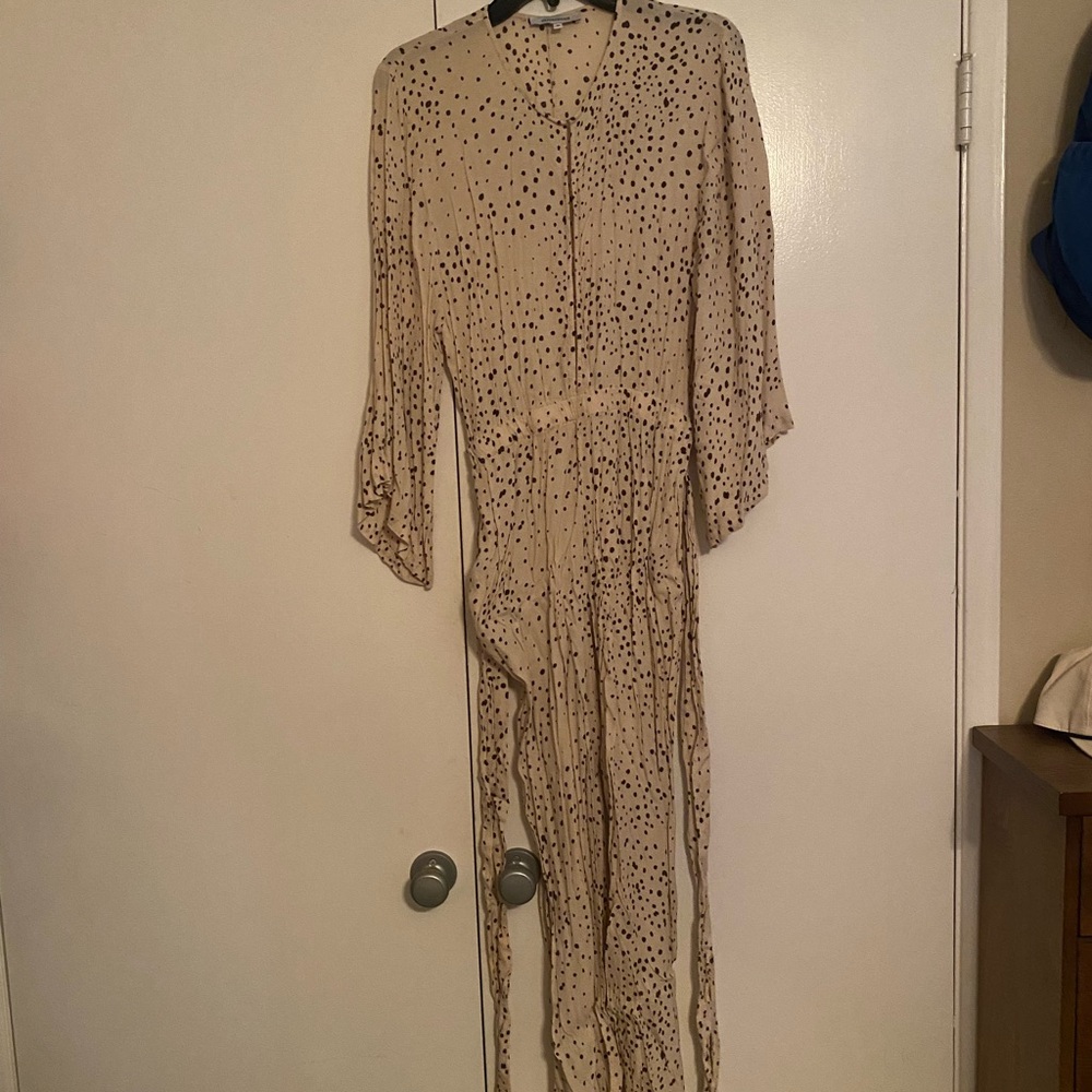 Olivaceous Beige and Black Patterned jumper